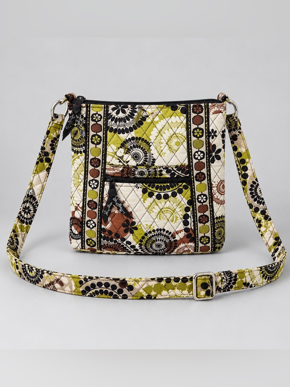Vera Bradley Coca Moss Hipster Crossbody Bag Purse Floral Quilted